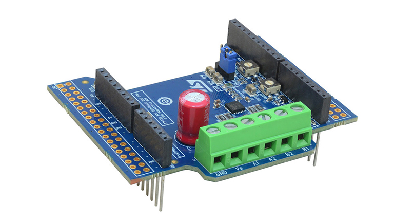 STMicroelectronics X-NUCLEO-IHM15A1 - front side view of the board