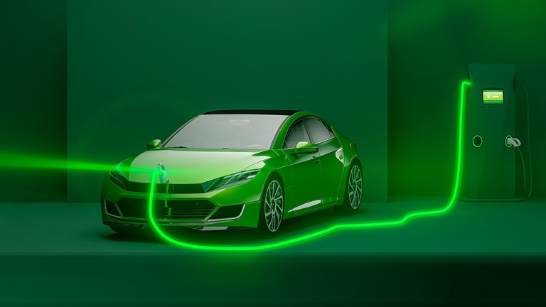 Electric Vehicle being charged