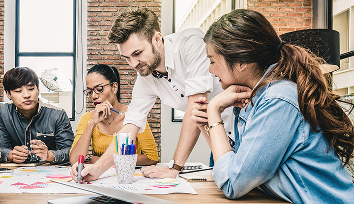 group of people in meeting