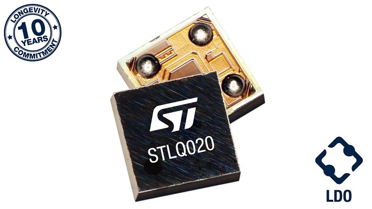 STMicroelectronics STLQ020 - front and back side of the chip