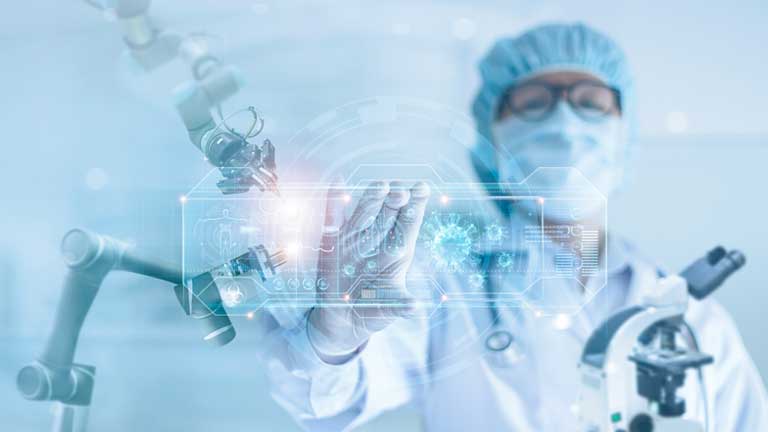 Surgeon using robotic machinery