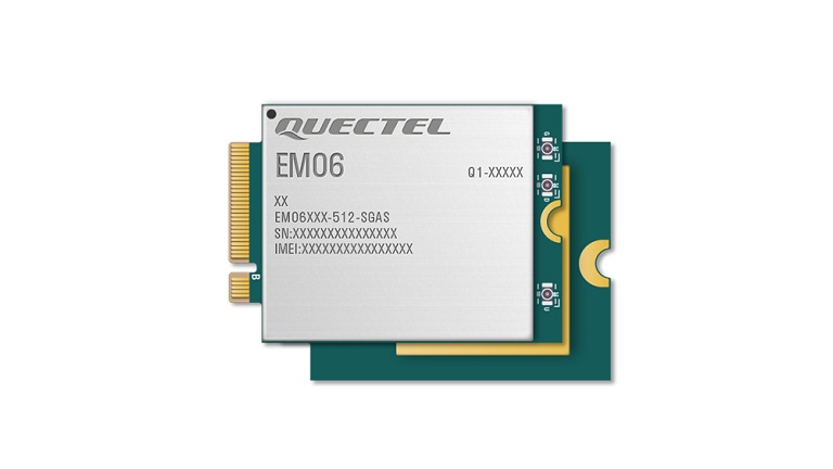 Quectel LTE-A EM06 series - front side of the module