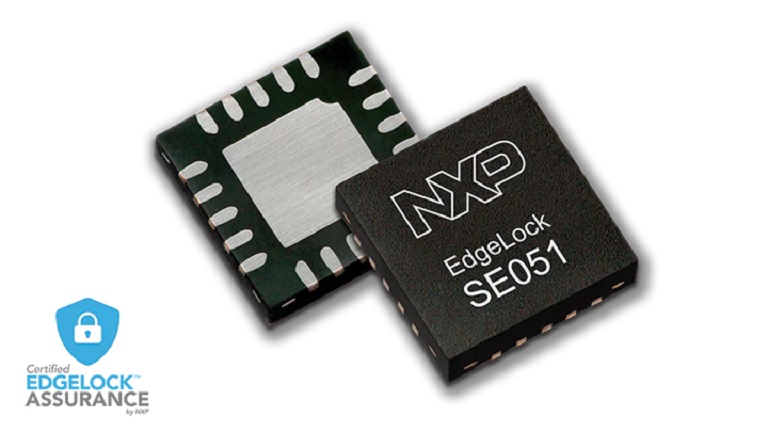 NXP EdgeLock SE051 front and back side of the chip