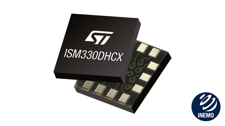 STMicroelectronics ISM330DHCX - front and back side of the chip