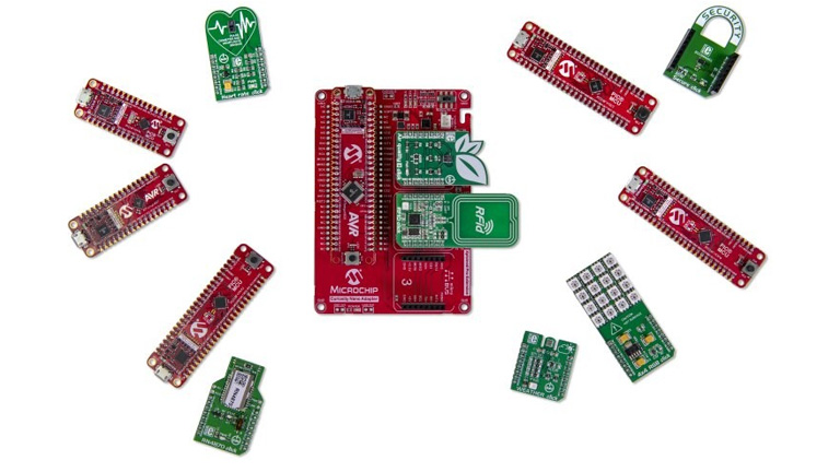 Microchip NanoBoards Collage Microchip NanoBoards Collage
