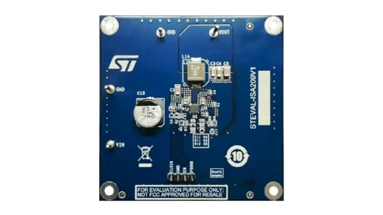 STMicroelectronics STEVAL-ISA209V1 - top side of the evaluation board