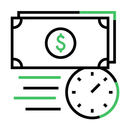 money and stop watch