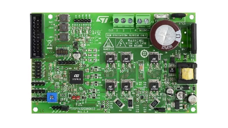 STMicroelectronics EVSPIN32G06Q1S3 - front side of the board