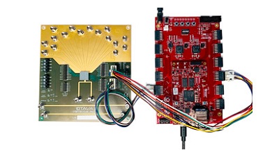 Top side of the Otava's Beamformer IC Evaluation Kit