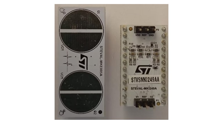 STMicroelectronics STEVAL-MKI249KA - top side of the board