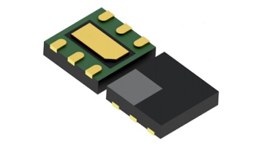Front and back side of STMicroelectronics' STTS22H temperature sensor