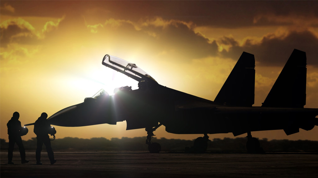 Aerospace and defence fighter jet