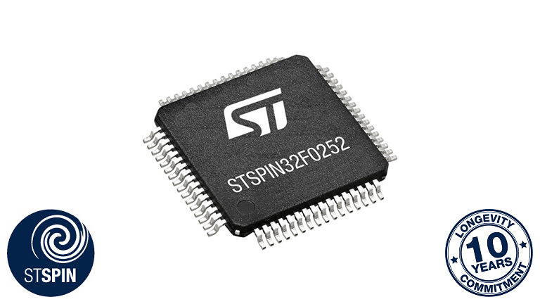 STMicroelectronics STSPIN32F0252 - front side of the chip