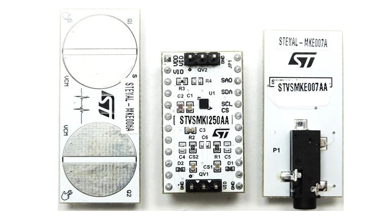 STMicroelectronics STEVAL-MKI250KA - top side of the kit