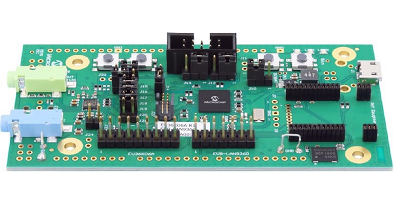 Microchip LAN9360 front side of the chip