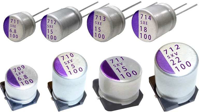 Panasonic SXE And SXV Series OS-CON™ Aluminium Polymer Capacitors