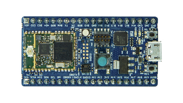 Top side of Evaluation Kit for the Renesas LoRa® Module Top side of Evaluation Kit for the Renesas LoRa® Module