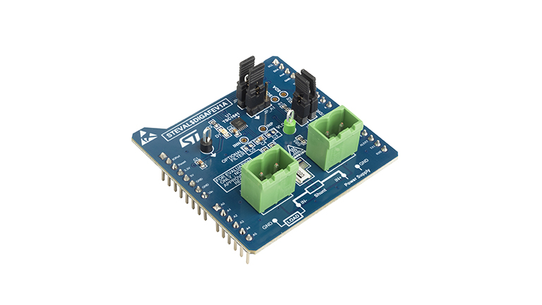 STMicroelectronics STEVAL DIGAFEV1 - side view of the EV board