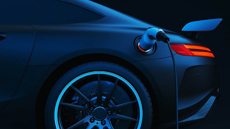 Image of a car while charging
