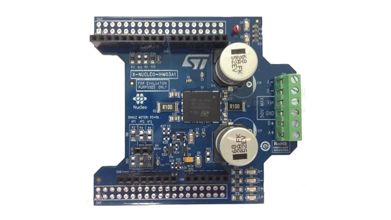 STMicroelectronics X-NUCLEO-IHM03A1 - front side of the board