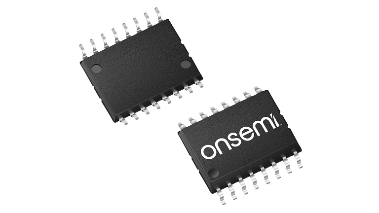 Front and back side of the onsemi's NCV51561 automotive gate driver