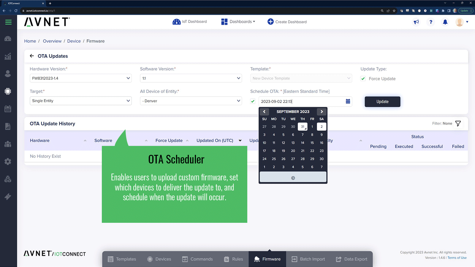 IoTConnect application screen