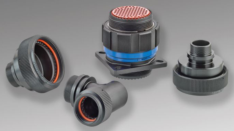 TE Connectivity Black Zinc Nickel-Plated Connectors