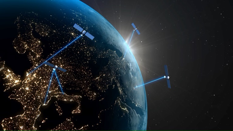 Satellies orbiting Earth