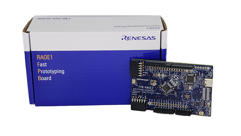 Renesas RA0E1 - front side of the board