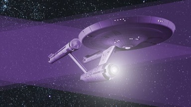 Teleport information from a ground-control station to a satellite in space