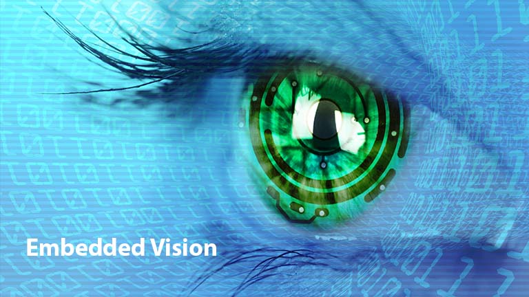blue eye image with green computer pupil 