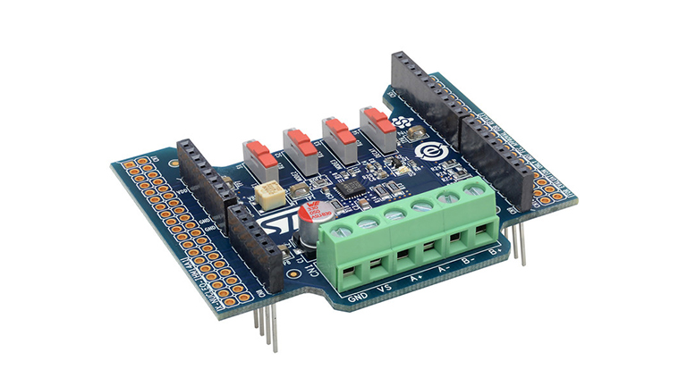 STMicroelectronics X-NUCLEO-IHM14A1 - front side view of the board
