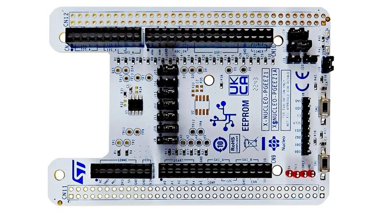 Top view of the STMicroelectronics X-NUCLEO-PGEEZ1