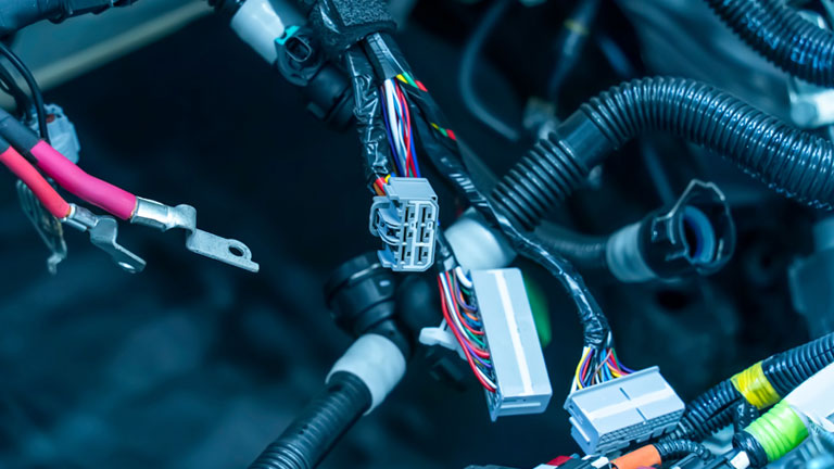 wiring inside of a car