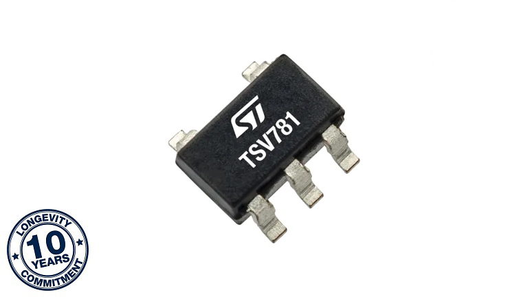 STMicroelectronics TSV781 - front side view of the amplifier