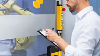 Employee monitoring industrial robots