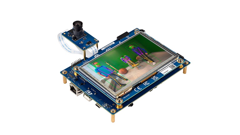 STMicroelectronics STM32N6x7 development kit with a camera