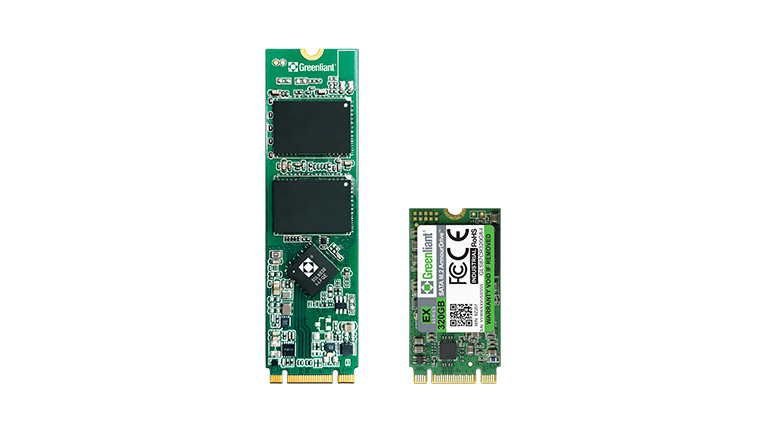 Greenliant SATA M.2 ArmourDrive SSDs - back side of the SSDs